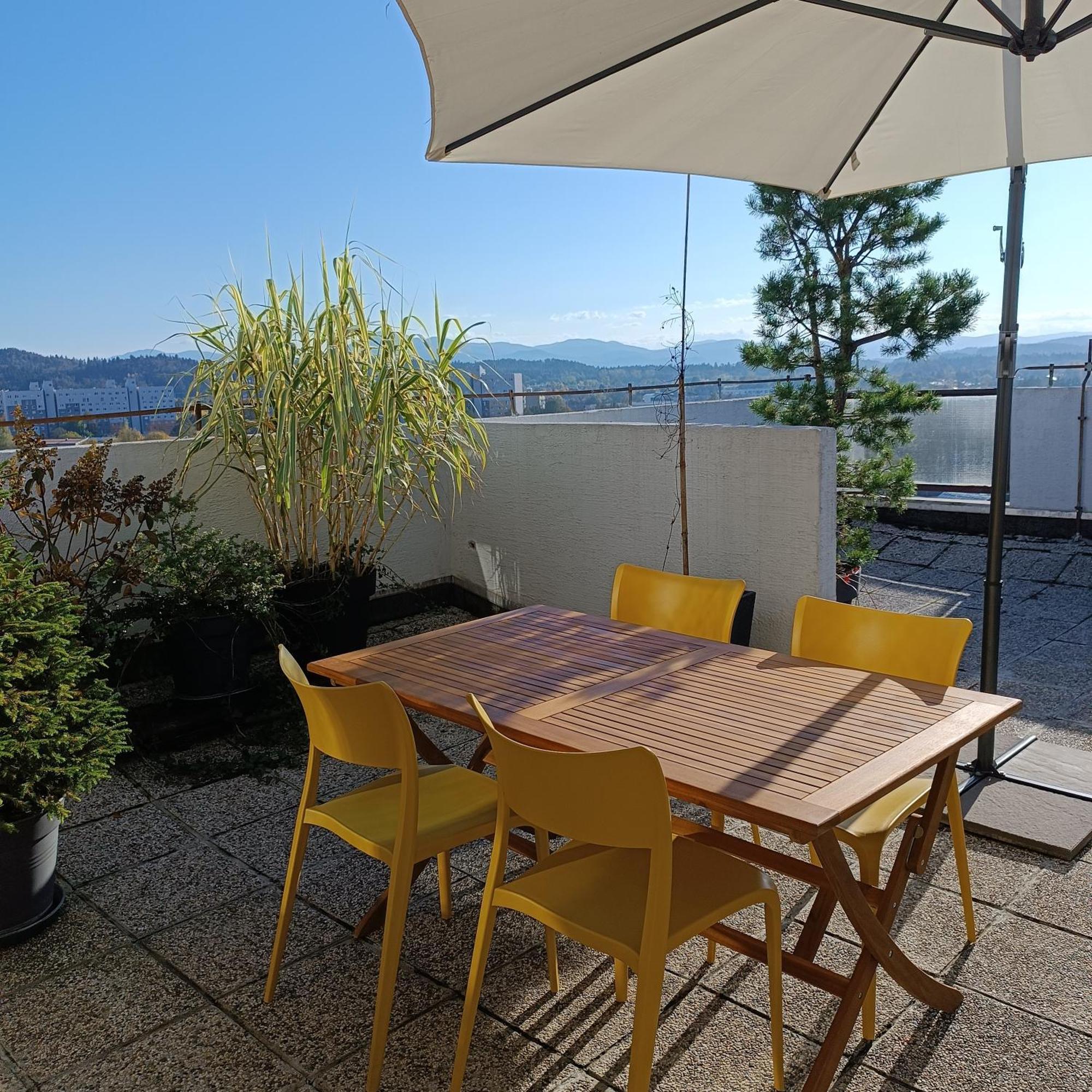 Bright Penthaus Apartement, With A Wonderful View Любляна Екстериор снимка